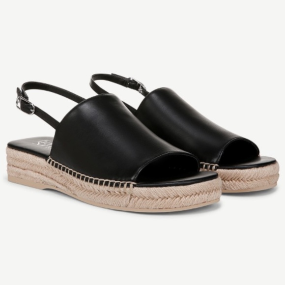 Franco Sarto Rune Slingback In Black Leather - Picture 1 of 5